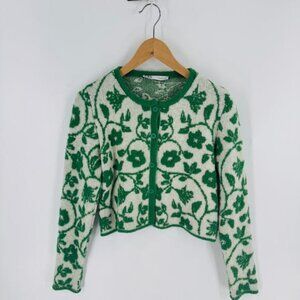 Zara Green Floral Knit Cardigan Sweater Size S – Blogger Favorite Style Garden